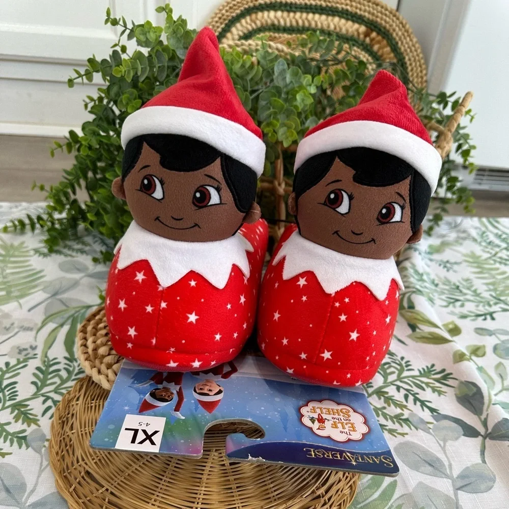 New Elf on the Shelf Holiday Christmas Character Slippers Girls size XL (4-5)